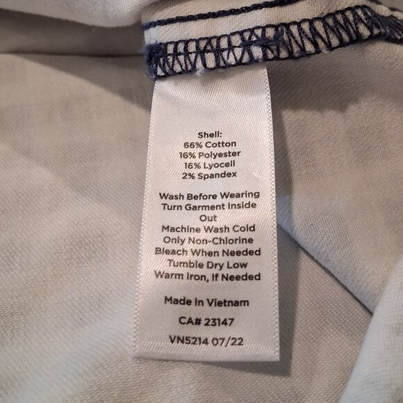 Talbots Denim A-Line Fancy Gingham Blue & White Skirt Women's Size 16/18 - Picture 13 of 14